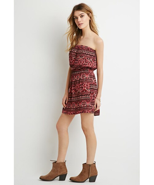 Forever21 フォーエバー トゥエンティーワン の ストラップレストライバルプリントワンピース その他 Wear Forever21 フォーエバー トゥエンティーワン の ストラップレストライバルプリントワンピース その他 Wear