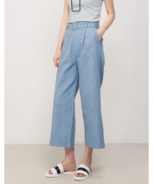 mooncat | 腰牛仔寬褲色(パンツ)