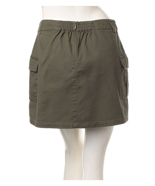 INGNI（イング）の「台形カーゴ／スカート（スカート・レディース・ｵﾌﾎﾜｲﾄ/ｸﾛ/ｶｰｷ・M）」の2枚目の写真