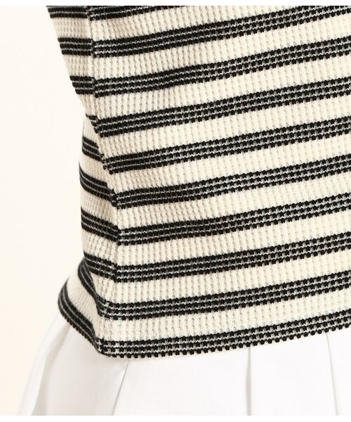 ROPE' PICNIC（ロペピクニック）の「ワッフボーダープルオーバー（Ｔシャツ/カットソー・レディース・ブラック/グレー/ブルー・38）」の9枚目の写真