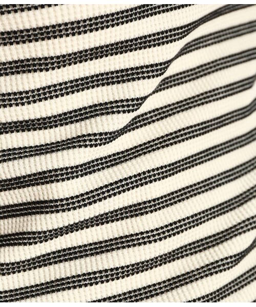 ROPE' PICNIC（ロペピクニック）の「ワッフボーダープルオーバー（Ｔシャツ/カットソー・レディース・ブラック/グレー/ブルー・38）」の10枚目の写真