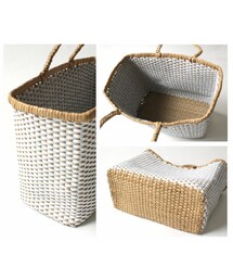 45R レザーカゴ編みバック 45R レザーかご編みバッグ - メルカリ