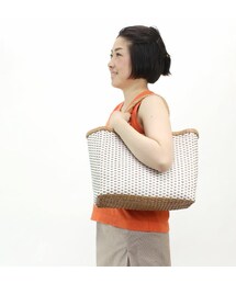 [再度お値下げ致しました] 45R レザーかご編みバッグ 45R（フォーティファイブアール）の「レザーかご編みバッグ