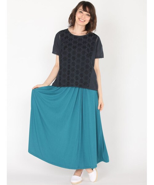 Rinajour（リナジュール）の「綿レースボイルブラウス（トップス・レディース・OFF/WHITE/NAVY・F）」の10枚目の写真