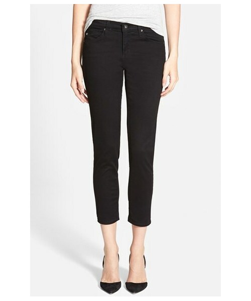 AG JEANS（エージージーンズ）の「AG 'Stilt' Cigarette Leg Crop Jeans (Super Black)（デニムパンツ・レディース・Super Black・32/24/25/26/27/28/29/30/31）」の2枚目の写真