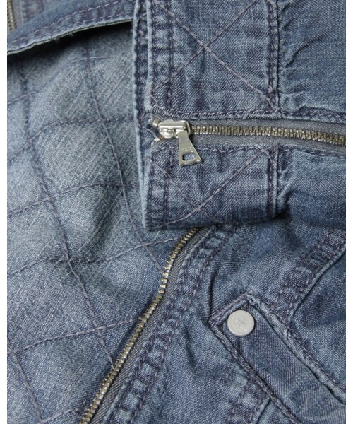 VICKY(ビッキー)の「綿テンセルデニム7分ライダースジャケット(ジャケット/アウター・レディース・ブルー・SS/S/M)」の5枚目の写真