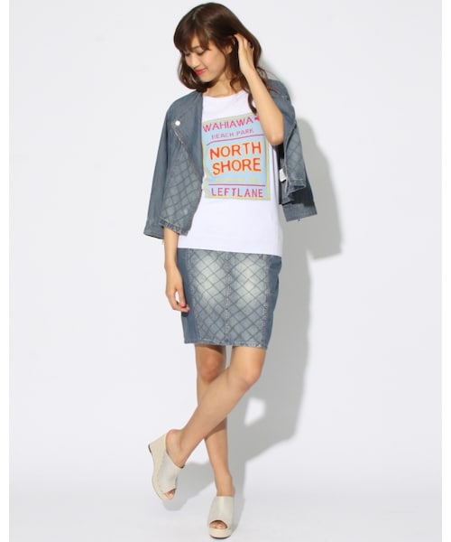 VICKY(ビッキー)の「綿テンセルデニム7分ライダースジャケット(ジャケット/アウター・レディース・ブルー・SS/S/M)」の7枚目の写真