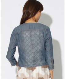 VICKY | 綿テンセルデニム7分ライダースジャケット(ジャケット/アウター)