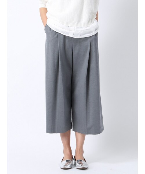 Abahouse Devinette（ドゥヴィネット）の「タックガウチョパンツ【GINGER2015年06月号P.127掲載】（パンツ・レディース・gray/black・1/2）」の3枚目の写真