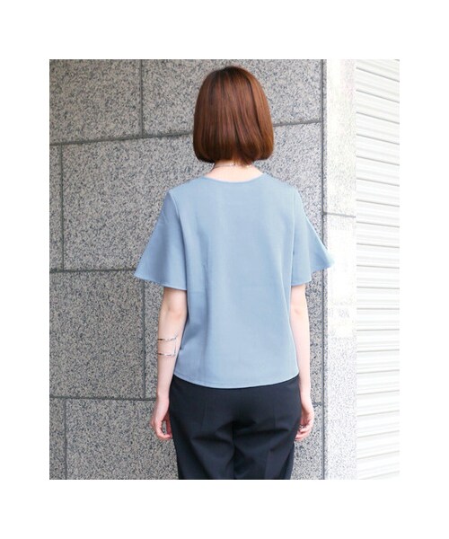 KBF（ケイビーエフ）の「袖フレアーTOPS（トップス・レディース・WHITE/L/BLUE/TOPGRAY・one）」の14枚目の写真