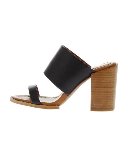 Ungrid（アングリッド）の「ワイドヒールサンダル（シューズ・レディース・オフホワイト/ブラック・S/M/L）」の2枚目の写真