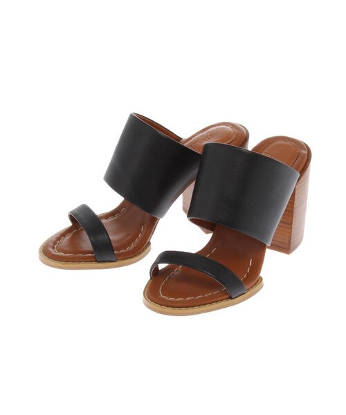 Ungrid（アングリッド）の「ワイドヒールサンダル（シューズ・レディース・オフホワイト/ブラック・S/M/L）」の4枚目の写真