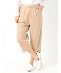 earth music&ecology | 【Special Price】＜WEB限定大きな・小さなサイズ＞麻混ワイドパンツ(パンツ)