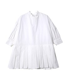 STYLENANDA | プリーツ切替フリルネックワンピース(ワンピース/ドレス)