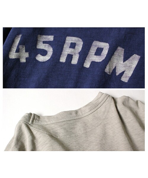 45R（フォーティファイブアール）の「45RPMプリントTシャツ