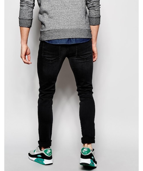 DR.DENIM（ドクターデニム）の「Dr Denim Snap Skinny Jeans in Black Used（デニムパンツ・メンズ・black・W30 L32-W30in (76cm)L32in (81cm)/W29 L34-W29in (73cm)L34in (86cm)/W33 L32-W33in (83cm)L32in (81cm)/W28 L34-W28in (71cm)L34in (86cm)/W32 L32-W32in (81cm)L32in (81cm)/W31 L32-W31in (78cm)L32in (81cm)/W36 L34-W36in (91cm)L34in (86cm)/W29 L32-W29in (73cm)L32in (81cm)/W28 L32-W28in (71cm)L32in (81cm)/W31 L34-W31in (78cm)L34in (86cm)）」の2枚目の写真