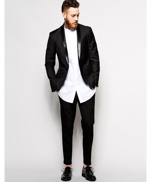 asos(エイソス)の「ASOS BRAND ASOS Skinny Fit Smart Cropped Pants(その他パンツ・メンズ・black・W28 L34-W71cm L86cm/W34 L30-W86cm L76cm/W31 L34-W79cm L86cm)」の3枚目の写真