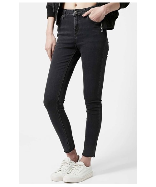 topshop high waist raw hem jeans