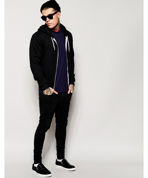 American Apparel（アメリカンアパレル）の「American Apparel Flex Hoodie（スウェット・メンズ・black・S-Chest 30-32"/L-Chest 38-40"/M-Chest 34-36"）」の3枚目の写真