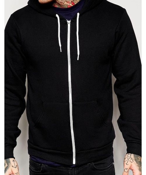 American Apparel（アメリカンアパレル）の「American Apparel Flex Hoodie（スウェット・メンズ・black・S-Chest 30-32"/L-Chest 38-40"/M-Chest 34-36"）」の4枚目の写真