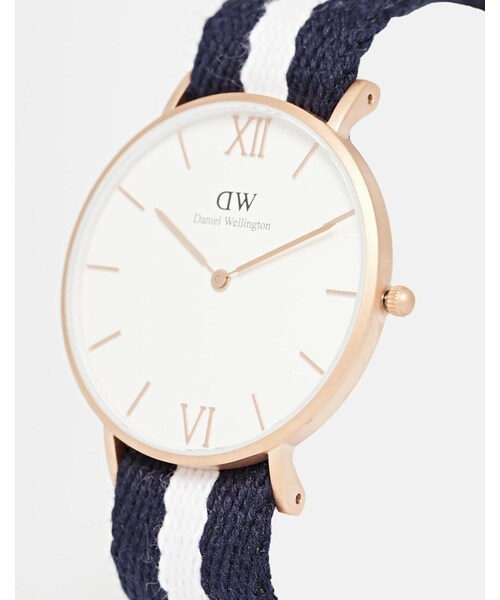 Daniel Wellington（ダニエルウェリントン）の「Daniel Wellington Leather & Nato Strap Watch（アナログ腕時計・メンズ・navywhite）」の2枚目の写真