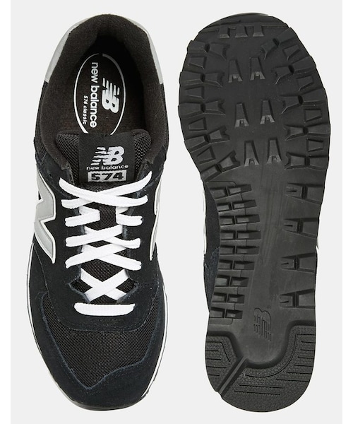 NEW BALANCE(ニューバランス)の「New Balance 574 Suede Sneakers(スニーカー・メンズ・black・5.5/9.5/6.5/11.5/9/12/10.5/7.5/8.5/8/10)」の4枚目の写真