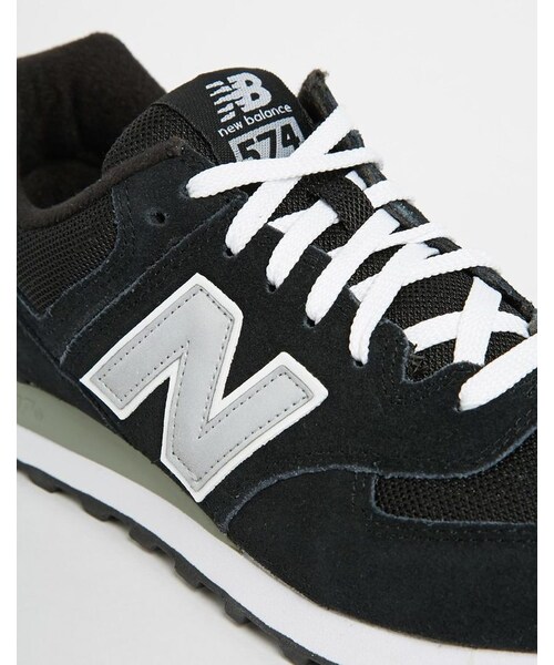 NEW BALANCE(ニューバランス)の「New Balance 574 Suede Sneakers(スニーカー・メンズ・black・5.5/9.5/6.5/11.5/9/12/10.5/7.5/8.5/8/10)」の3枚目の写真