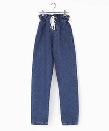 DHOLIC | レースアップハイウエストデニムパンツ(デニムパンツ)