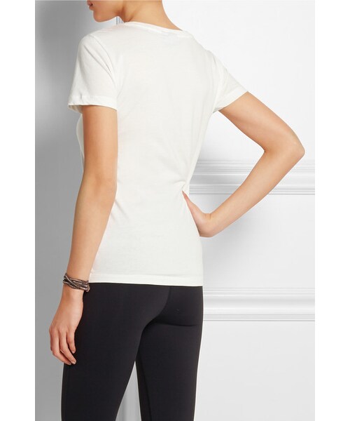 adidas（アディダス）の「Adidas Originals Trefoil organic cotton-jersey T-shirt（Tシャツ/カットソー・レディース・White・UK10/UK8/UK12/UK14/UK6）」の3枚目の写真