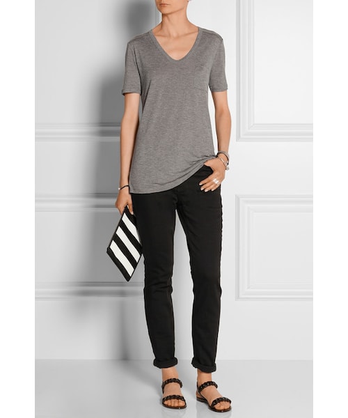 alexanderwang(アレキサンダーワン)の「T by Alexander Wang Classic jersey T-shirt(シャツ/ブラウス・レディース・Gray・x small/small/medium/large)」の2枚目の写真