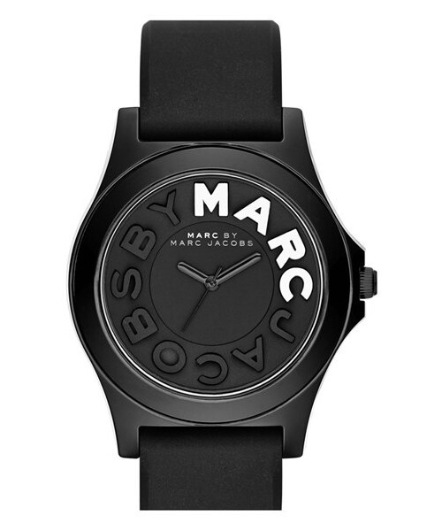 Marc by Marc Jacobs（マークバイマークジェイコブス）の「MARC BY MARC JACOBS 'Sloane' Silicone Strap Watch, 40mm（アナログ腕時計・レディース・Black）」の2枚目の写真