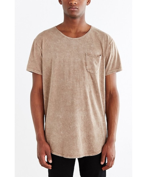 URBAN OUTFITTERS（アーバンアウトフィッターズ）の「Feathers Mineralized Long Scoop Neck Tee（Tシャツ/カットソー・メンズ・BROWN/GREY・S/XL/XS/M/L）」の4枚目の写真