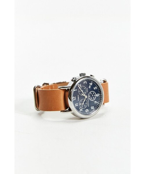 TIMEX（タイメックス）の「Timex Weekender Chrono Watch（アナログ腕時計・メンズ・BLACK/BROWN・ONE SIZE）」の6枚目の写真