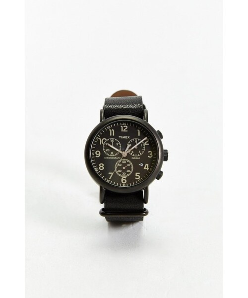 TIMEX（タイメックス）の「Timex Weekender Chrono Watch（アナログ腕時計・メンズ・BLACK/BROWN・ONE SIZE）」の4枚目の写真