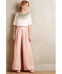 Anthropologie | Champagne & Strawberry Soren Wide-Leg Trousers(その他パンツ)
