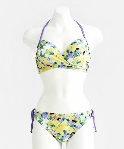 DHOLIC（ディーホリック）の「クロスブラトップビキニ（水着・レディース・ネオンオレンジ/ブラック/マルチトーン・FREE）」の3枚目の写真