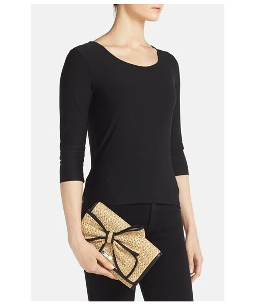 kate spade new york（ケイトスペード ニューヨーク）の「Kate Spade New York 'belle Place Viv' Straw Clutch（クラッチ