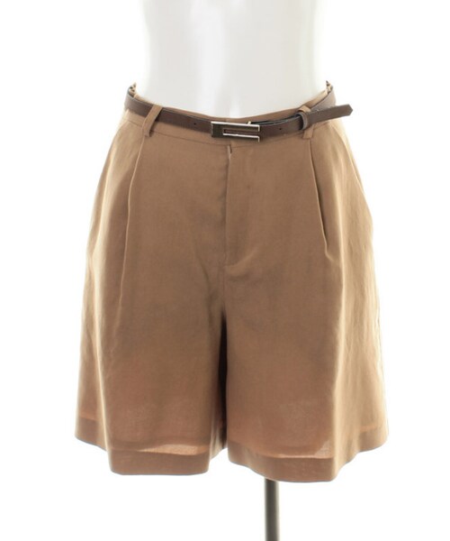 31 Sons de mode（トランテアン　ソン　ドゥ　モード）の「【対象品】ベルト付きテンセルキュロット（パンツ・レディース・オフホワイト/ネイビー/キャメル・３６/３８）」の3枚目の写真