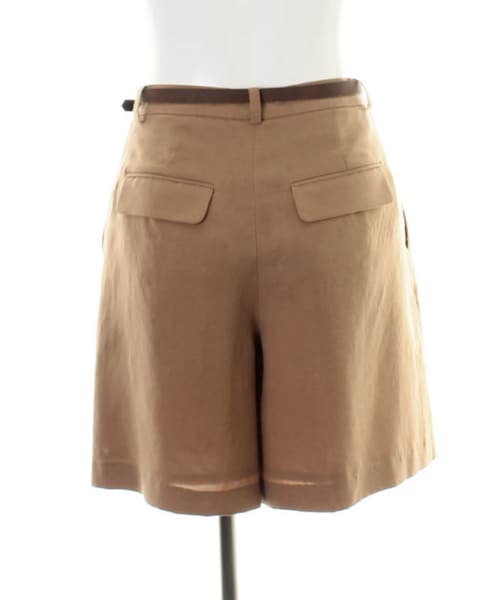 31 Sons de mode（トランテアン　ソン　ドゥ　モード）の「【対象品】ベルト付きテンセルキュロット（パンツ・レディース・オフホワイト/ネイビー/キャメル・３６/３８）」の5枚目の写真