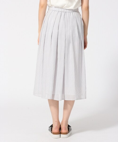 LOWRYS FARM(ローリーズファーム)の「シアーストライプガウチョ(スカート・レディース・オフ05/イエロー62・F)」の4枚目の写真