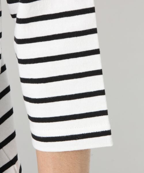 GLOBAL WORK（グローバルワーク）の「ワッフルキリカエT7分袖（トップス・メンズ・ホワイト×ボーダー05/ブルー×ホワイト06/ネイビー×ボーダー80/グレー×ネイビー81・Ｓ/Ｍ/Ｌ/ＸＬ）」の13枚目の写真