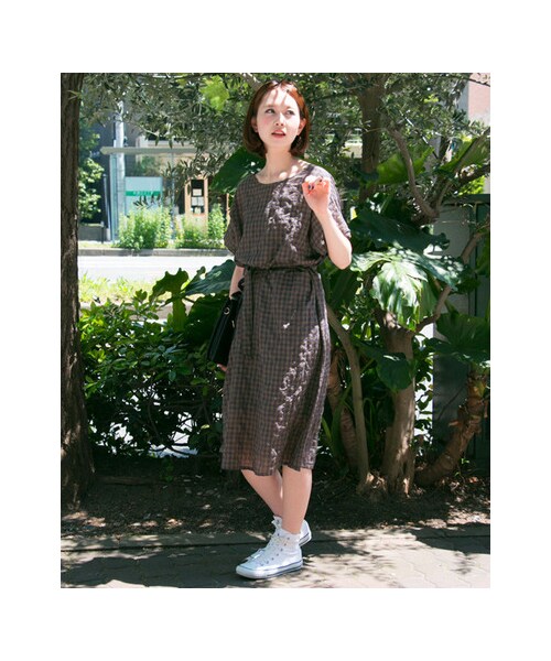 KBF（ケイビーエフ）の「ギンガム2WAYワンピース（ワンピース/ドレス・レディース・WHT×NVY/CAM×BLU/KHK×NVY・one）」の8枚目の写真