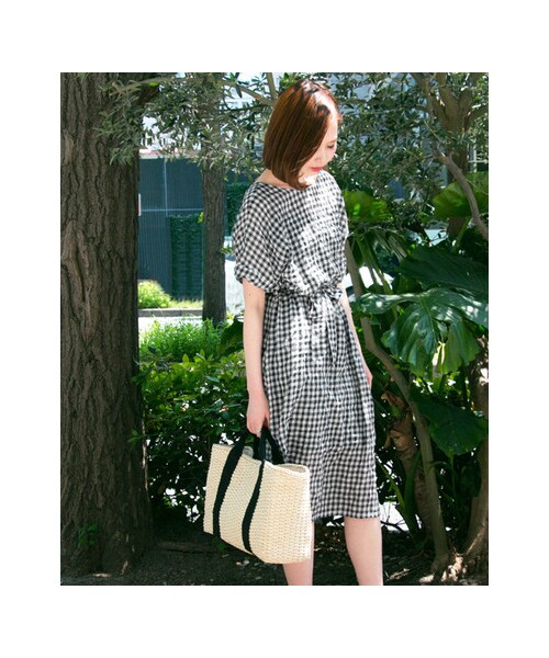 KBF（ケイビーエフ）の「ギンガム2WAYワンピース（ワンピース/ドレス・レディース・WHT×NVY/CAM×BLU/KHK×NVY・one）」の16枚目の写真