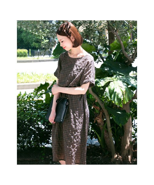 KBF（ケイビーエフ）の「ギンガム2WAYワンピース（ワンピース/ドレス・レディース・WHT×NVY/CAM×BLU/KHK×NVY・one）」の9枚目の写真