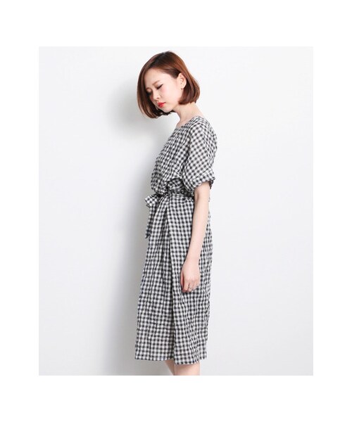 KBF（ケイビーエフ）の「ギンガム2WAYワンピース（ワンピース/ドレス・レディース・WHT×NVY/CAM×BLU/KHK×NVY・one）」の19枚目の写真