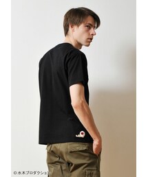 レアグラニフゲゲゲの鬼太郎 半袖Tシャツ 目玉のおやじ刺繍デザイン Design Tshirts Store graniph（デザイン ティーシャツ ストア