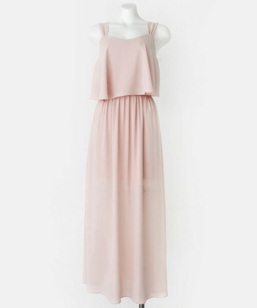 DHOLIC(ディーホリック)の「ロングストラップマキシワンピース(ワンピース・レディース・ピンク/ネイビー・FREE)」の1枚目の写真