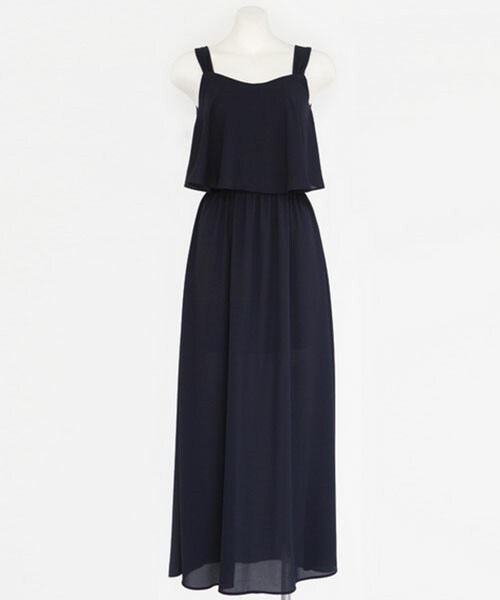 DHOLIC(ディーホリック)の「ロングストラップマキシワンピース(ワンピース・レディース・ピンク/ネイビー・FREE)」の2枚目の写真