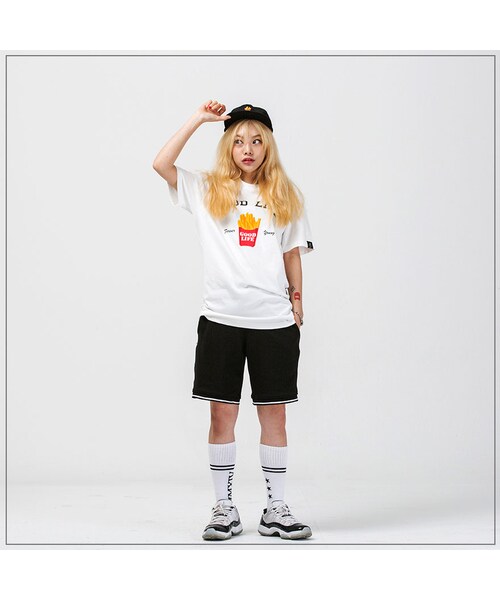 ROMANTIC CROWN（ロマンティッククラウン）の「FRENCH FRIES TEE_WHITE（その他・メンズ・기타）」の2枚目の写真