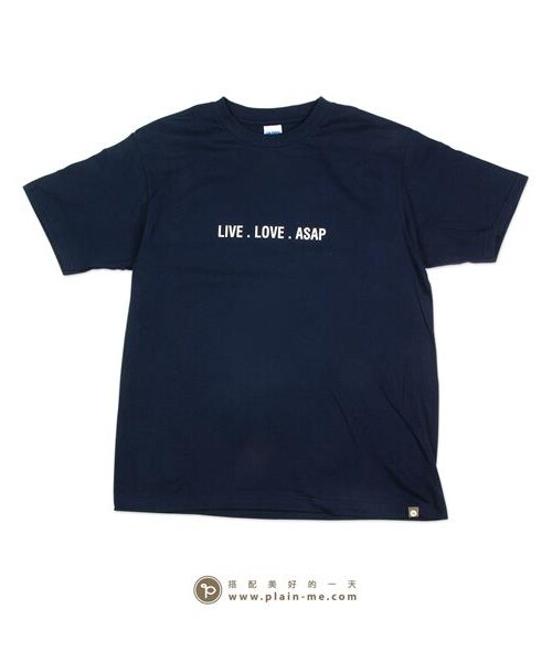 plain-me(プレインミー)の「愛要即時Slogan彩T(その他・メンズ・白/深藍)」の6枚目の写真